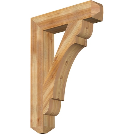 Ekena Millwork Olympic Craftsman Rough Sawn Bracket, Western Red Cedar, 6"W x 30"D x 42"H BKT06X30X42OLY04RWR